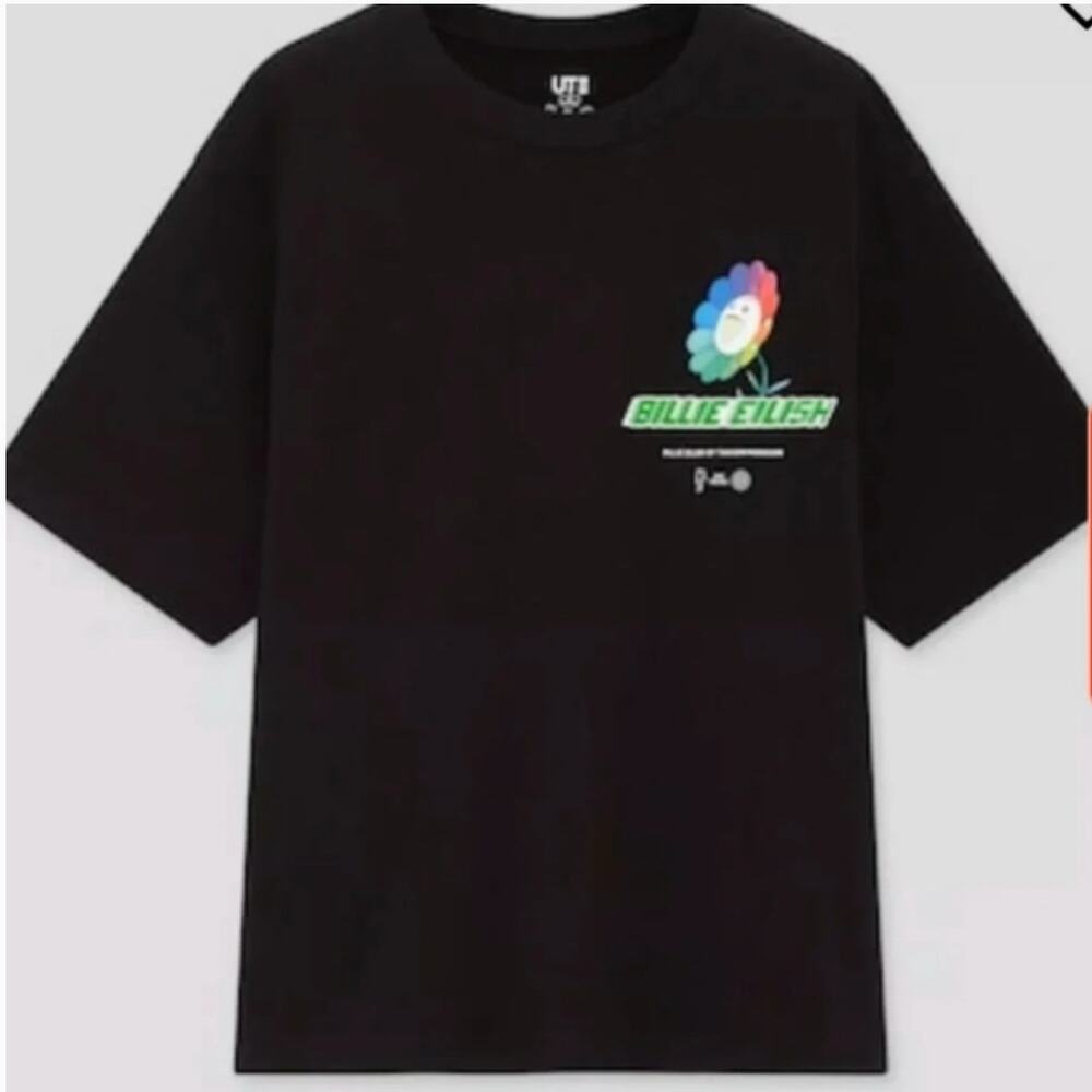 Takashi Murakami x Billie Eilish UNIQLO Black T Shirt Unisex XS